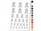 Awareness Ribbon Outline Temporary Tattoo Water Resistant Fake Body Art Set Collection
